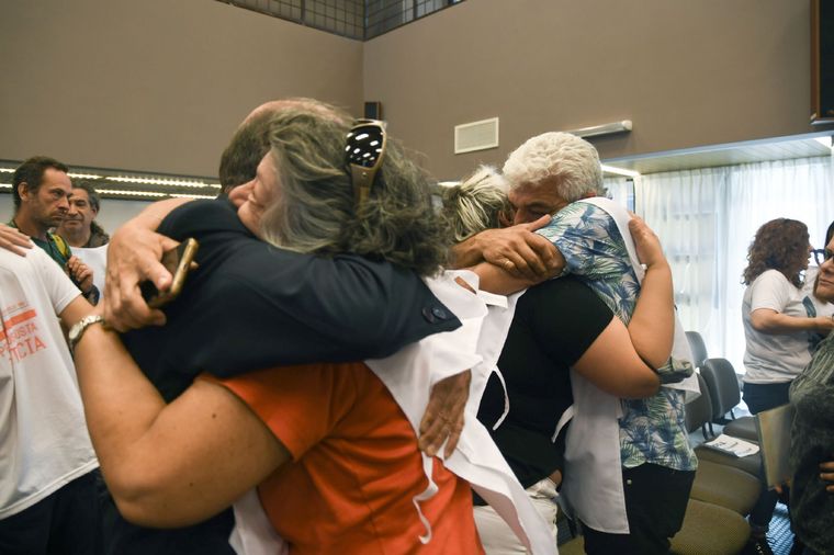 Familiares de las víctimas celebraron la condena Foto: Télam