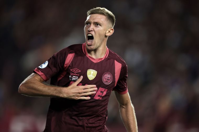 Rodrigo Castillo marcó el gol del triunfo de Lanús frente a Flamengo.