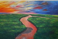 Nicolás García Uriburu, “Amazonia en peligro” 1996 Foto: Arteba. Nicolás García Uriburu, “Amazonia en peligro” 1996 Foto: Arteba.