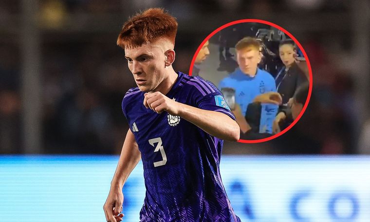 El Colo Barco ingresó en el segundo tiempo del partido de la Selección Sub 20.