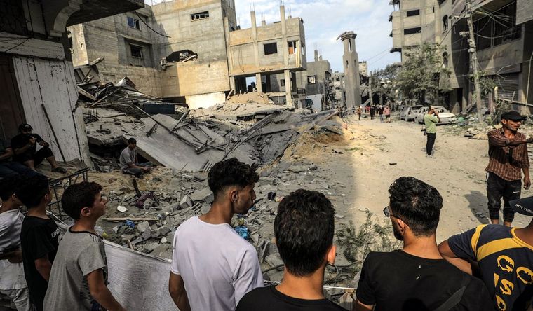 Franja de Gaza vive una catástrofe humanitaria sin par. Foto: Efe.