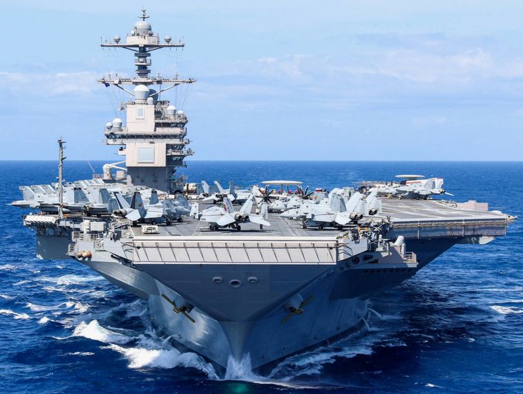 El USS Gerald R. Ford es propulsado por dos reactores nucleares Foto: Sea Forces