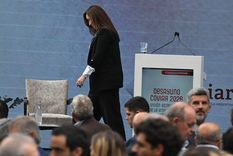 La vicepresidenta Victoria Villarruel, en el acto de desayuno de la Coviar. La vicepresidenta Victoria Villarruel, en el acto de desayuno de la Coviar.