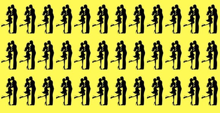 Acertijo visual, reto visual, pareja