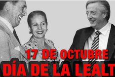 todos a la foto para el dia de la lealtad: nestor, cristina, peron y evita