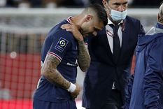 Icardi se retiró lesionado del partido ante el Brest Foto: PSG