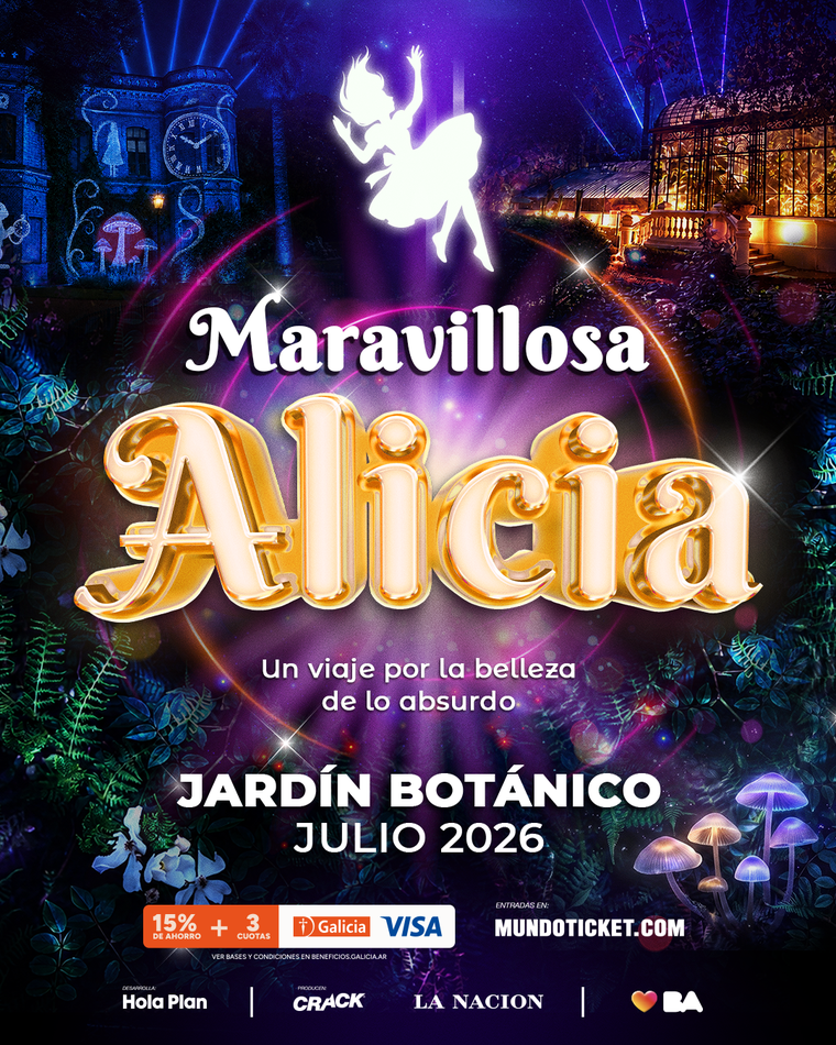 Maravillosa Alicia llega a Buenos Aires en julio. Maravillosa Alicia llega a Buenos Aires en julio.