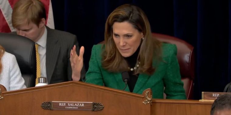 La congresista María Elvira Salazar. Foto: X/María Elvira Salazar