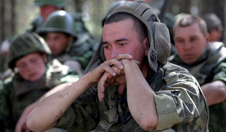 Un soldado de Rusia, durante la ocupación de Georgia, en 2008. Foto Efe