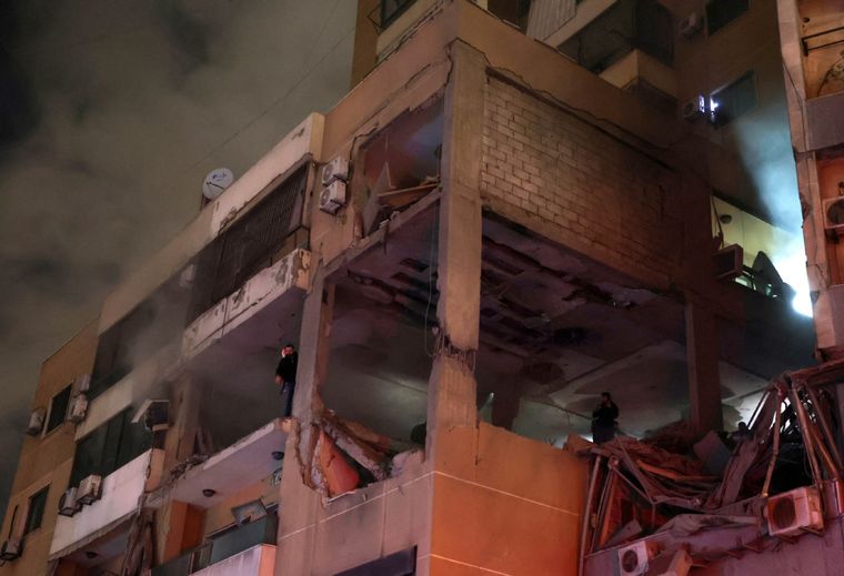 El bombardeo en Beirut Foto: NA