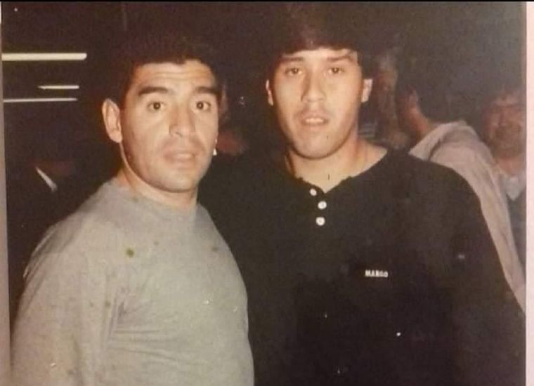 Maradona y el Bocha Ramírez Foto: Pasión Futsal