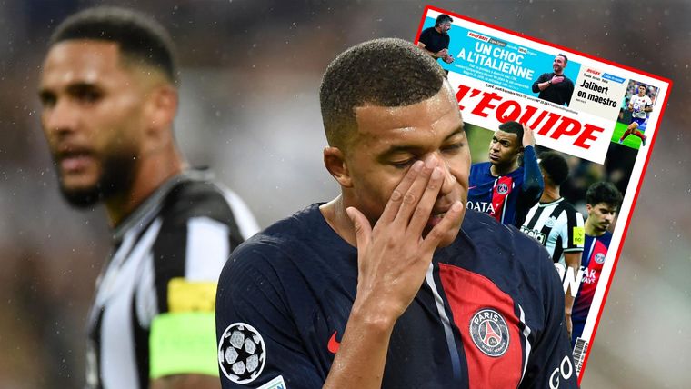 LEquipe destrozó a Mbappé tras la derrota por goleada del PSG ante Newcastle Foto: EFE