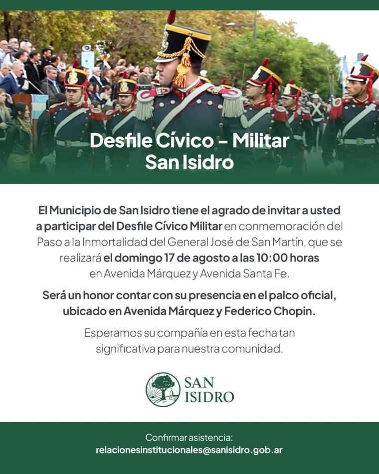 El municipio prepara un homenaje masivo con la participación de más de 2.300 efectivos y vehículos militares. El municipio prepara un homenaje masivo con la participación de más de 2.300 efectivos y vehículos militares.