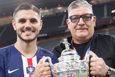 Mauro Icardi junto a su padre, Juan Icardi. Mauro Icardi junto a su padre, Juan Icardi.
