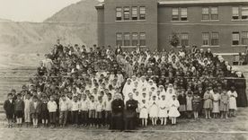 La escuela Kamloops, en 1937, tenía capacidad para albergar hasta 500 niños. Foto: EPA