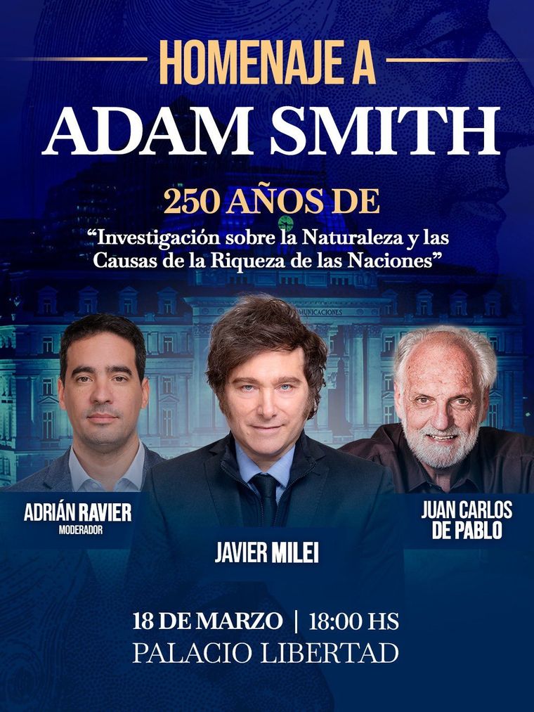 Acto de Milei en homenaje a Adam Smith Acto de Milei en homenaje a Adam Smith
