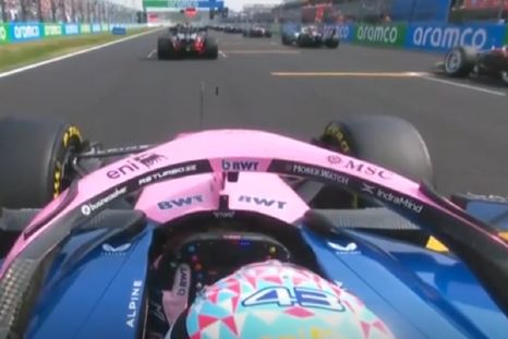 Gran reacción del argentino en la salida. Gran reacción del argentino en la salida.