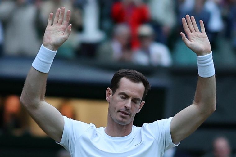 La despedida de Murray en Wimbledon. Foto: EFE