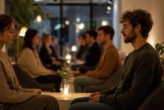 El &nbsp;silent dating es la nueva tendencia para conocer a una pareja. (Imagen creada con IA).