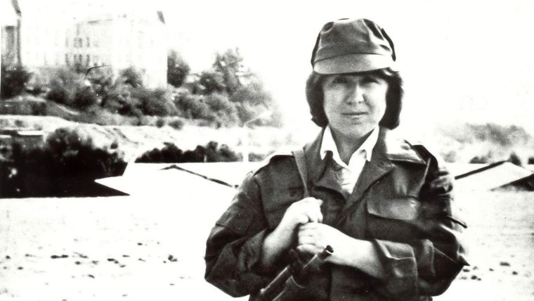 Svetlana Alexievich en Kabul como periodista independiente.