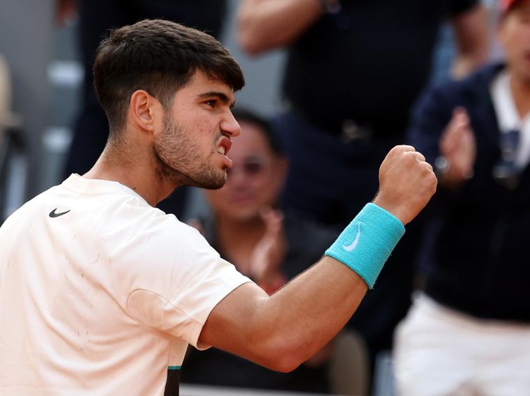 Carlos Alcaraz durante la final de Roland Garros Carlos Alcaraz durante la final de Roland Garros