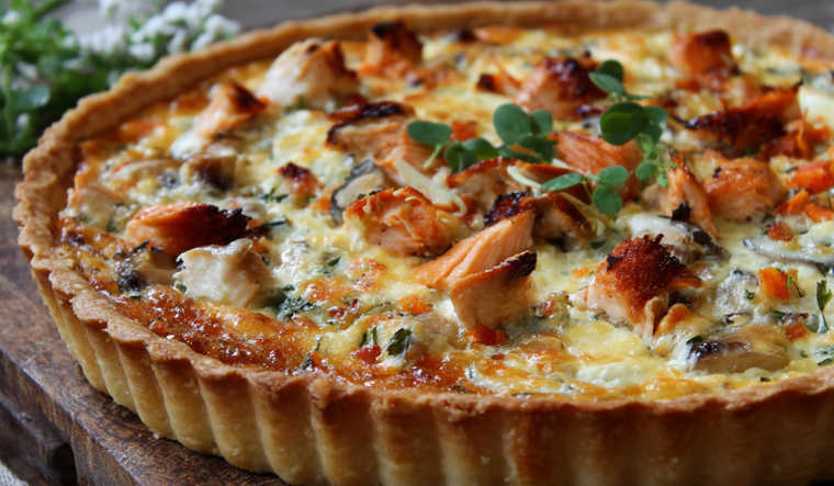 Receta de tarta de pollo y verdura