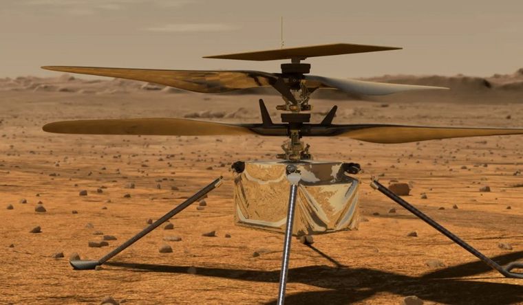 El Ingenuity batió un récord en el planeta Marte. Foto: Nasa.