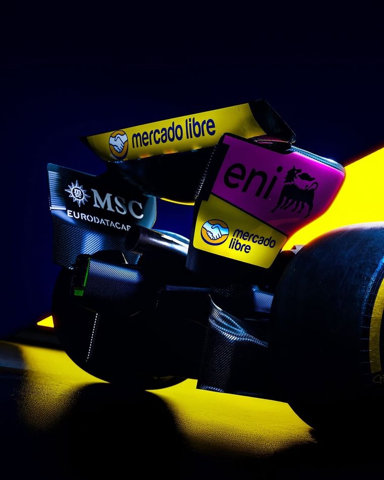 Alpine se viste de amarillo por Franco Colapinto y Mercado Libre. Alpine se viste de amarillo por Franco Colapinto y Mercado Libre.