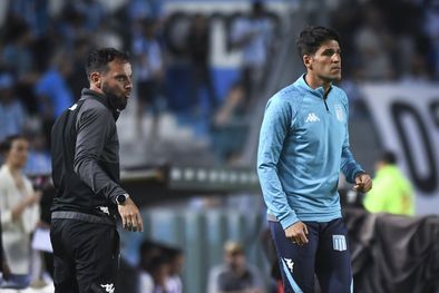 MDZol | Grazzini, junto a Ezequiel Videla, con quien dirigió en Racing. Foto: @RacingClub