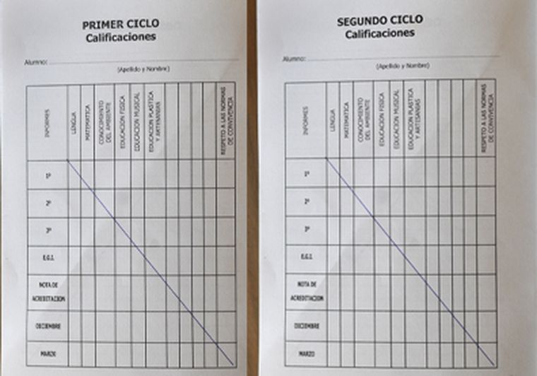 Acá están las libretas con el error impreso que deberá ser arreglado con adhesivos. Foto: MDZ