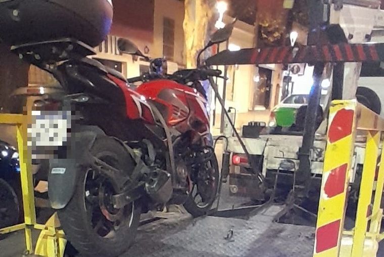 Moto secuestrada