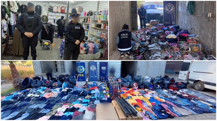 Algunas de las medidas desarrolladas por la PFA en el marco de la investigación por contrabando millonario desde Chile hacia Mendoza.&nbsp;