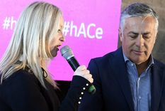 Hebe Casado junto a Alfredo Cornejo