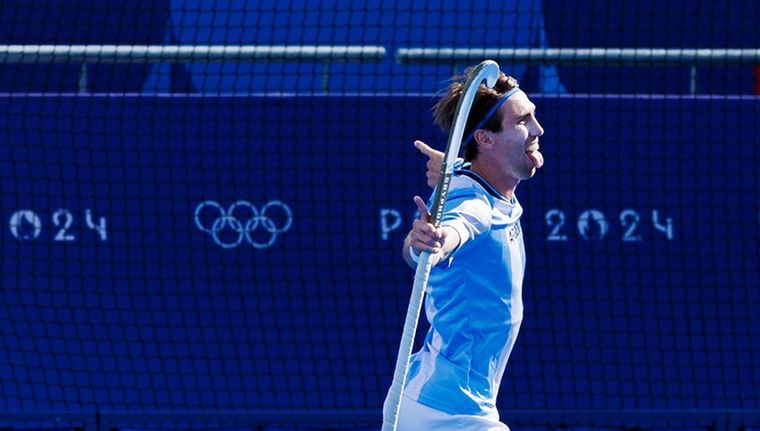 Maico Casella marcó el primer gol de Los Leones. Foto: FIH
