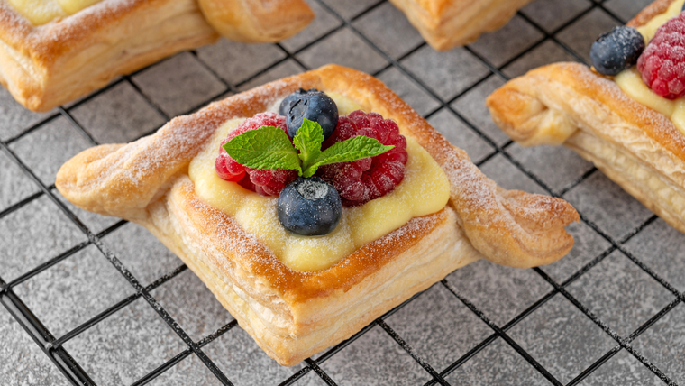 Receta de factura danesa con crema pastelera Receta de factura danesa con crema pastelera