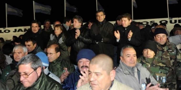 Algunos de los veteranos presentes en Rio Grande