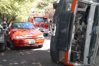 MDZol | Por fortuna los niños a bordo sólo tuvieron heridas leves. Foto: Ivana González/MDZ
