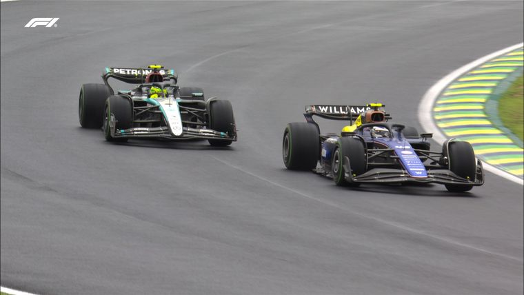 Colapinto sobrepasó a Hamilton. Foto: F1