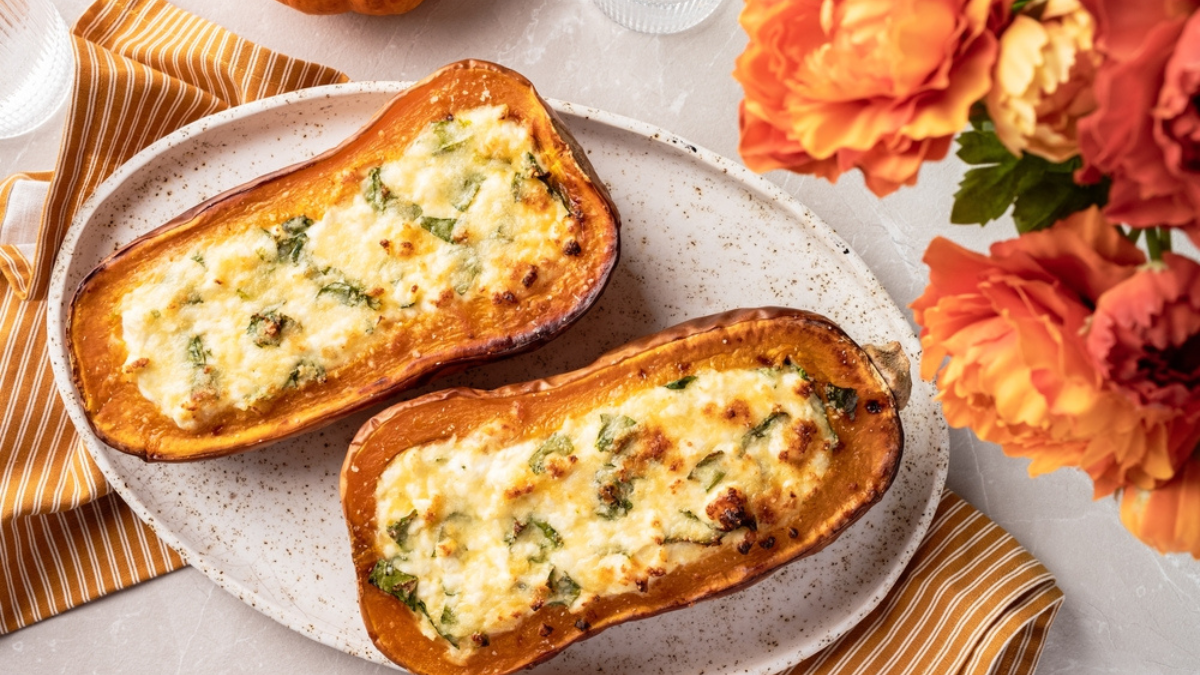 Prepará la receta de calabaza rellena de pollo y queso más rica y cremosa