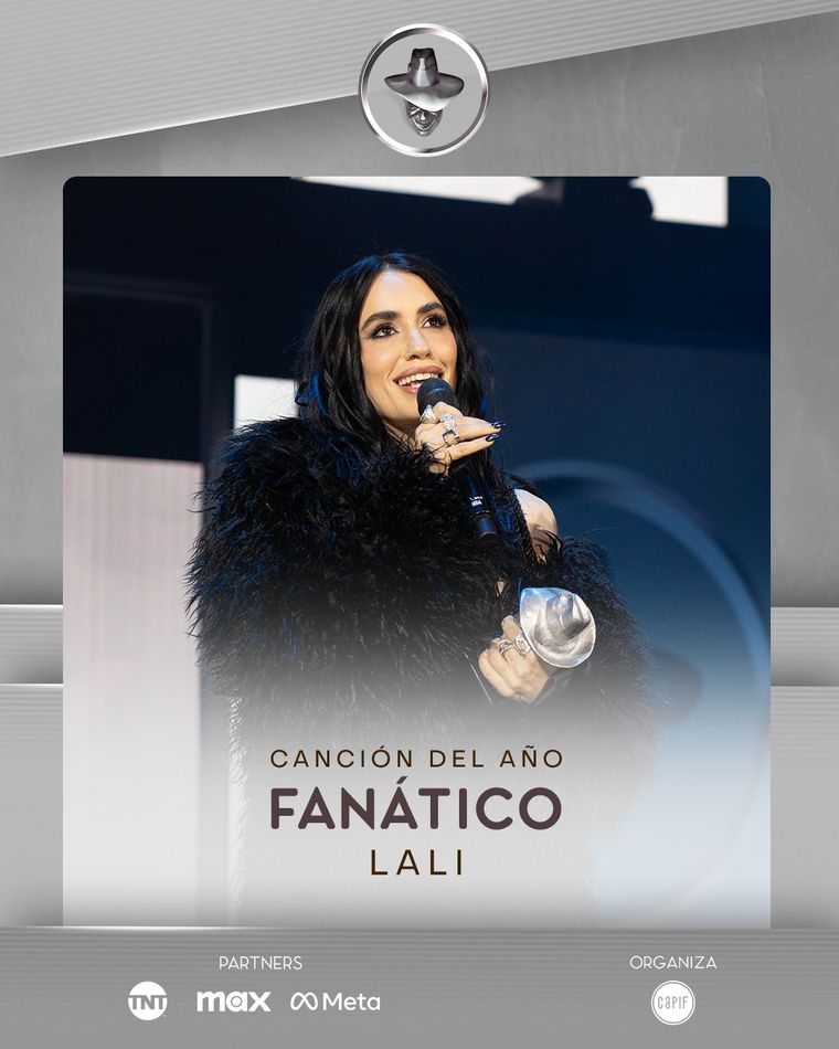 La cantante arrasó en los Premios Gardel 2025. Foto: Instagram/ @premiosgardel. La cantante arrasó en los Premios Gardel 2025. Foto: Instagram/ @premiosgardel.