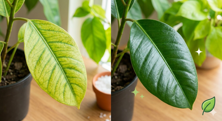 Se puede recuperar el verde intenso de las plantas. Fuente: IA Gemini.