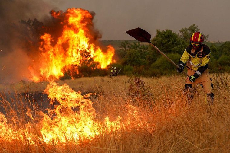 La cifra de muertos en España por los incendios forestales, en medio de una intensa ola de calor, ascienden a tres.
