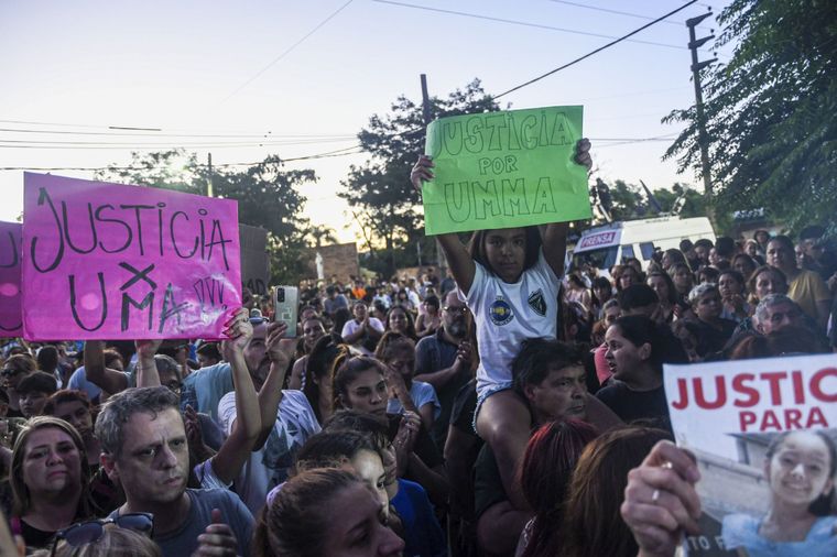 Familiares de Umma Aguillera marcharon por ella y pidieron justicia. Foto: Télam