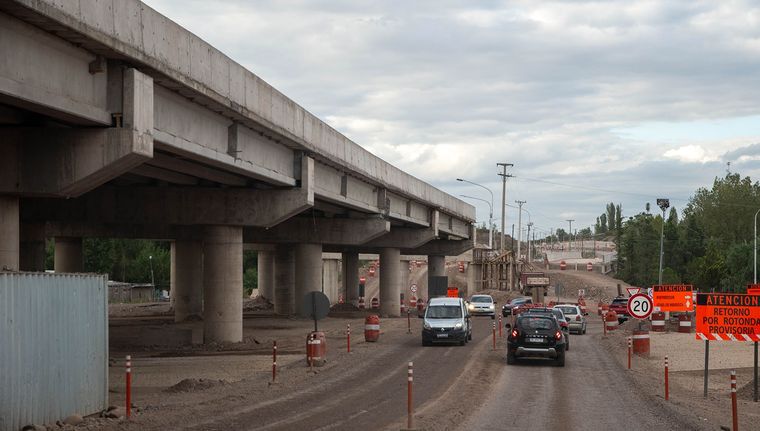 Las obras de la Ruta 82 en Luján de Cuyo continúan. Foto: Santiago Abdón Tagua/MDZ