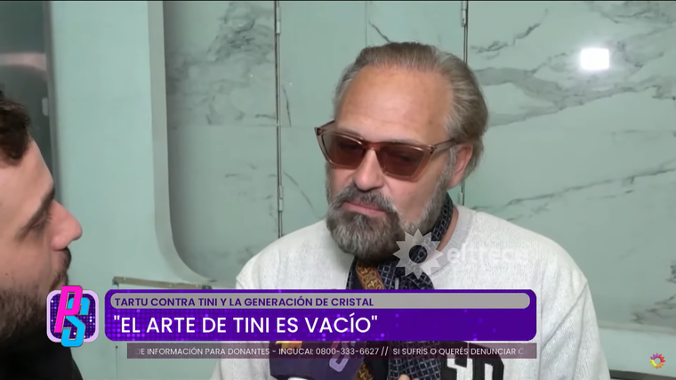 Augusto Tartúfoli criticó a Tini Stoessel. Foto: captura de video YouTube/ El Trece. Augusto Tartúfoli criticó a Tini Stoessel. Foto: captura de video YouTube/ El Trece. 