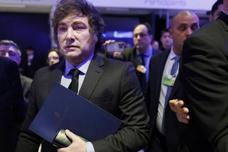 Javier Milei en Davos. Javier Milei en Davos.