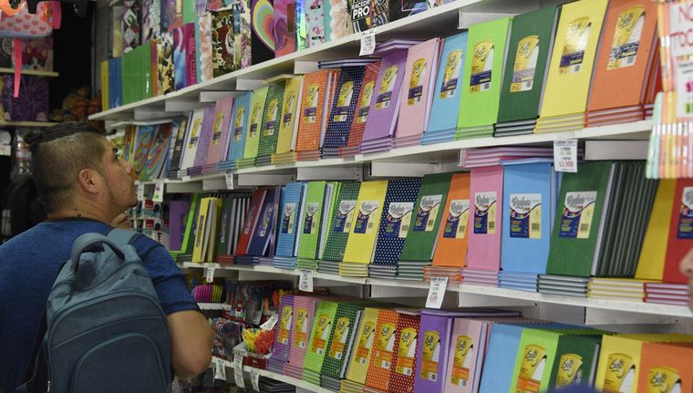 Muchas familias adelantaron las compras de útiles para ganarle a la inflación Foto: Juan Mateo Aberastain Zubimendi