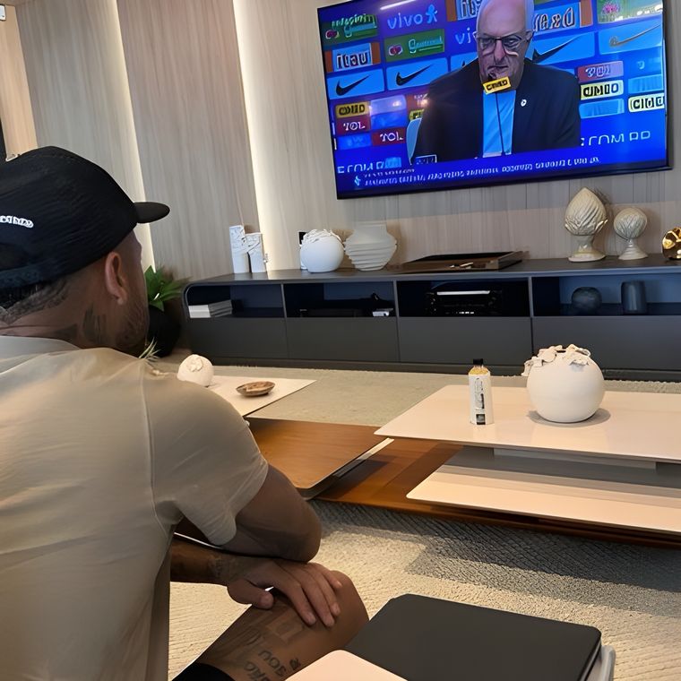 La reacción de Neymar al ser convocado a la Selección de Brasil. Foto: Neymar