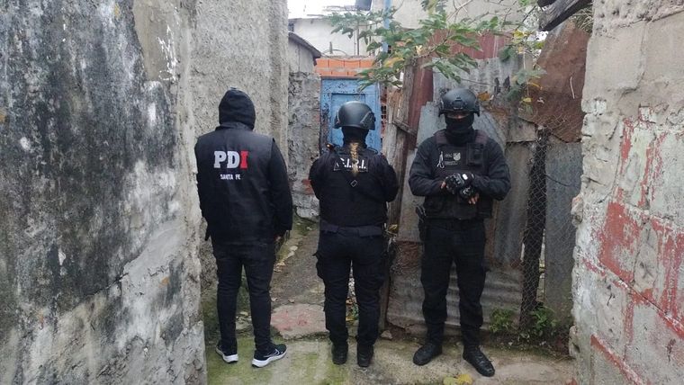 Uno de los allanamientos realizados este martes Foto: NA