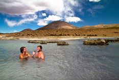 Las termas ubicadas en medio de la cordillera.&nbsp;